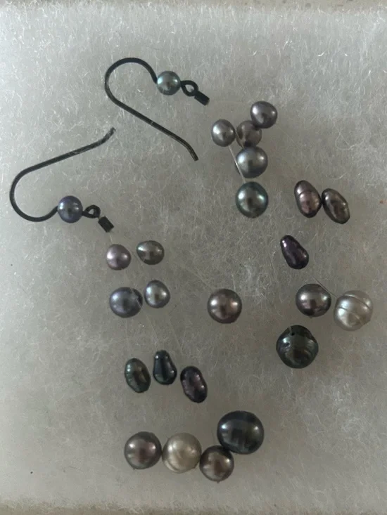 Floating Pearl Earrings - Picture 3 of 3